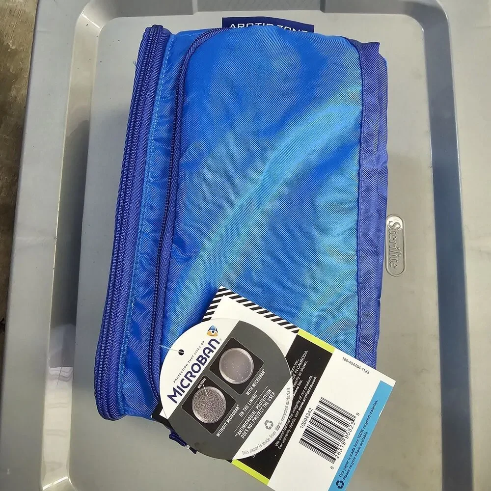 Microban Personal Cooler Blue Insulated Lunch Bag 8-Can approx. 10x10x10